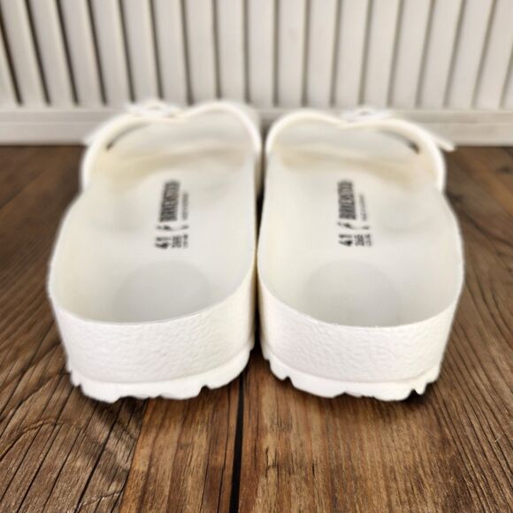 Birkenstock Madrid EVA Slides Womens Size 10 White Rubber Buckle Strap Sandals - Picture 4 of 9